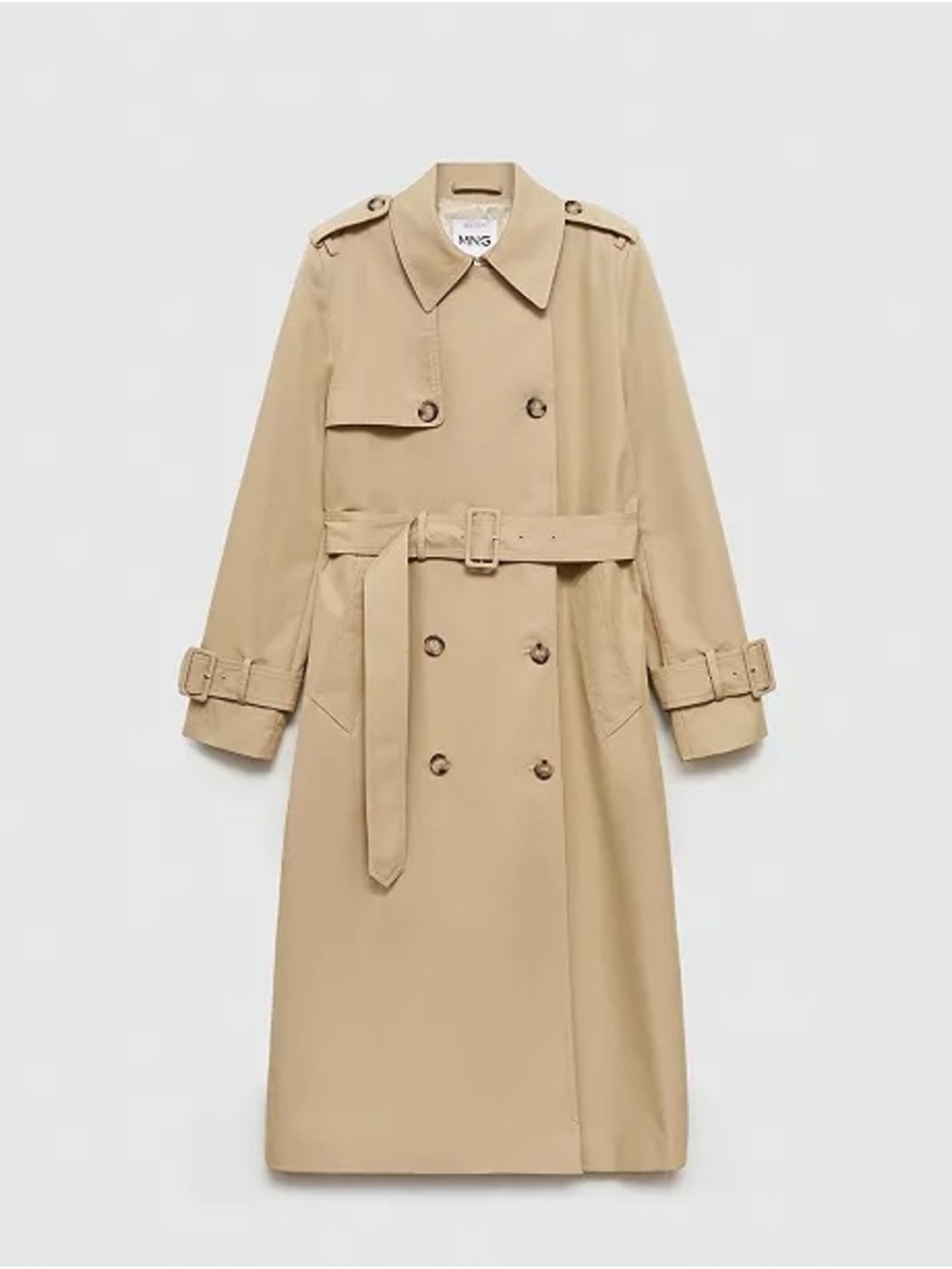 Mango Double-Breasted Trench Coat